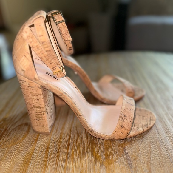 schutz enida cork sandals size 10 - Picture 5 of 8